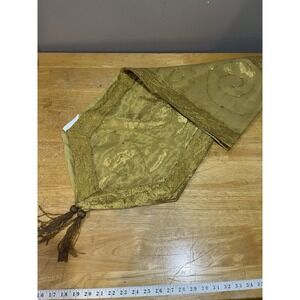 Pier 1 Embroidered Table‎ Runner Starburst Metallic Gold Silver Sequins 70x14"